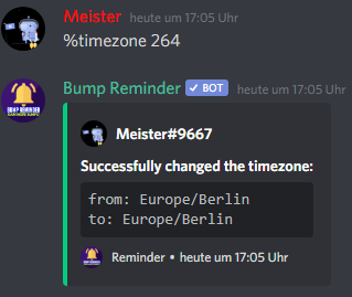 Change the timezone